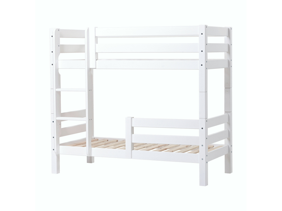 Hoppekids ECO Luxury stapelbed met uitvalbeschermer 70x160 - rechte ladder