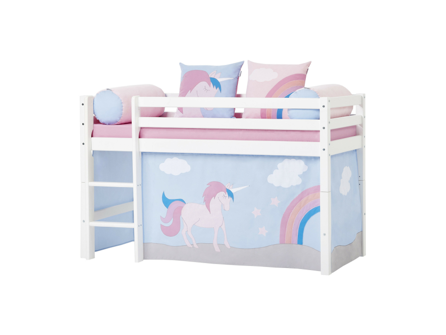 Hoppekids Unicorn gordijn - halfhoog en stapelbed 70x160 - Afbeelding 2