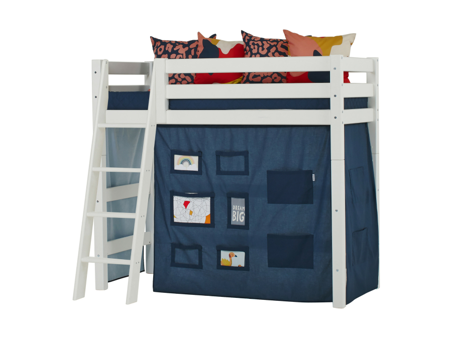 Hoppekids Creator blauw gordijn - verhoogde halfhoogslaper 70x160 - Afbeelding 3