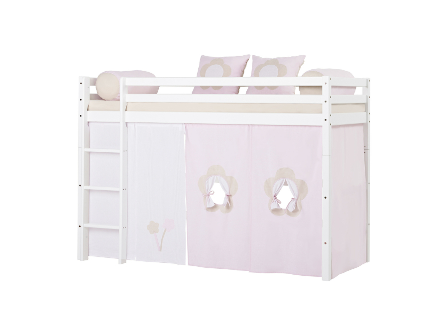 Hoppekids Fairytale Flower gordijn - verhoogde halfhoogslaper 90x200 - Afbeelding 2