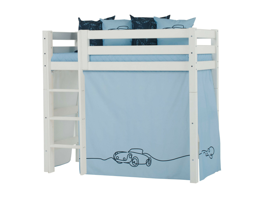 Hoppekids Cars gordijn - verhoogde halfhoogslaper 70x160 - Afbeelding 2
