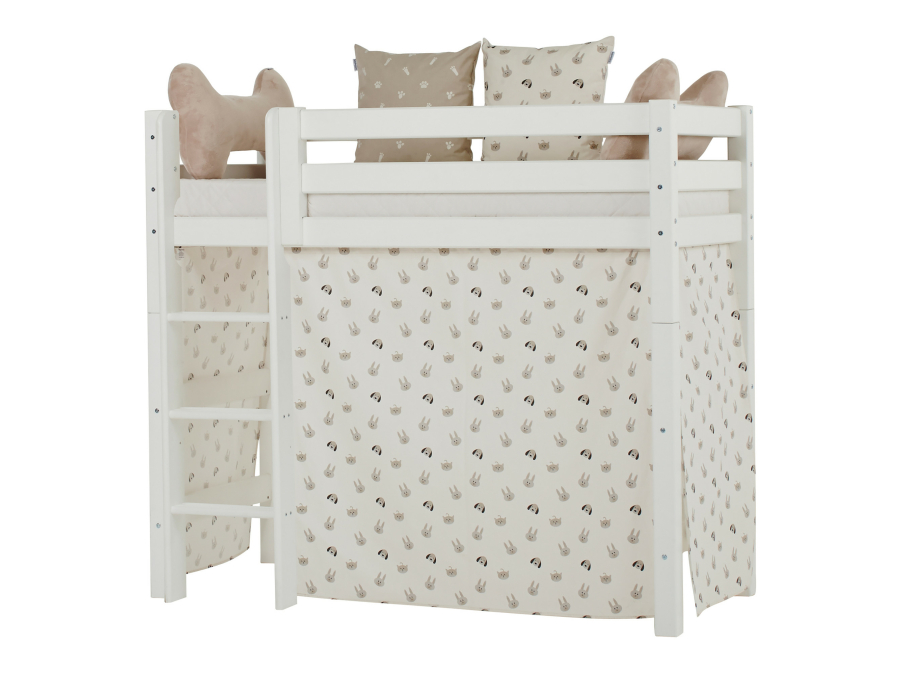 Hoppekids Pets gordijn - verhoogde halfhoogslaper 70x160 - Afbeelding 4