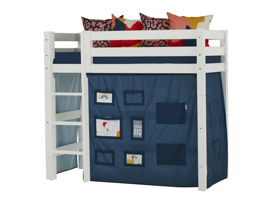Hoppekids Creator blauw gordijn - verhoogde halfhoogslaper 70x160 - Afbeelding 4