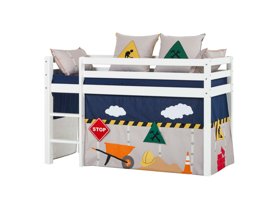 Hoppekids Construction gordijn - halfhoog en stapelbed 70x160 - Afbeelding 5