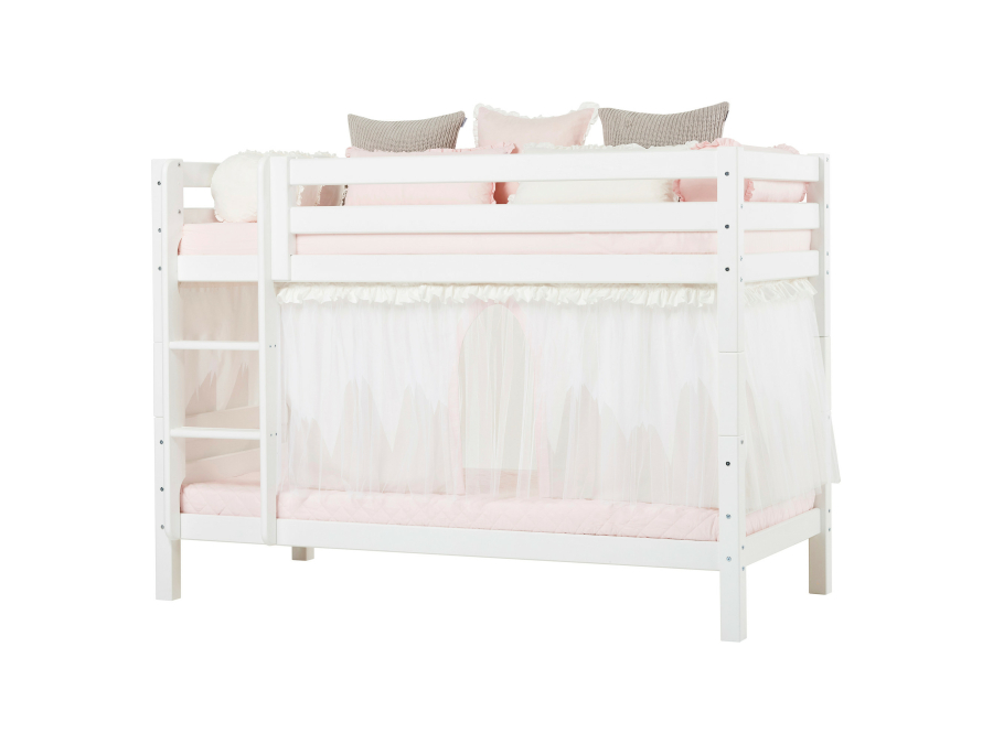 Hoppekids Winter Wonderland gordijn met tule - halfhoog en stapelbed 90x200 - Afbeelding 6