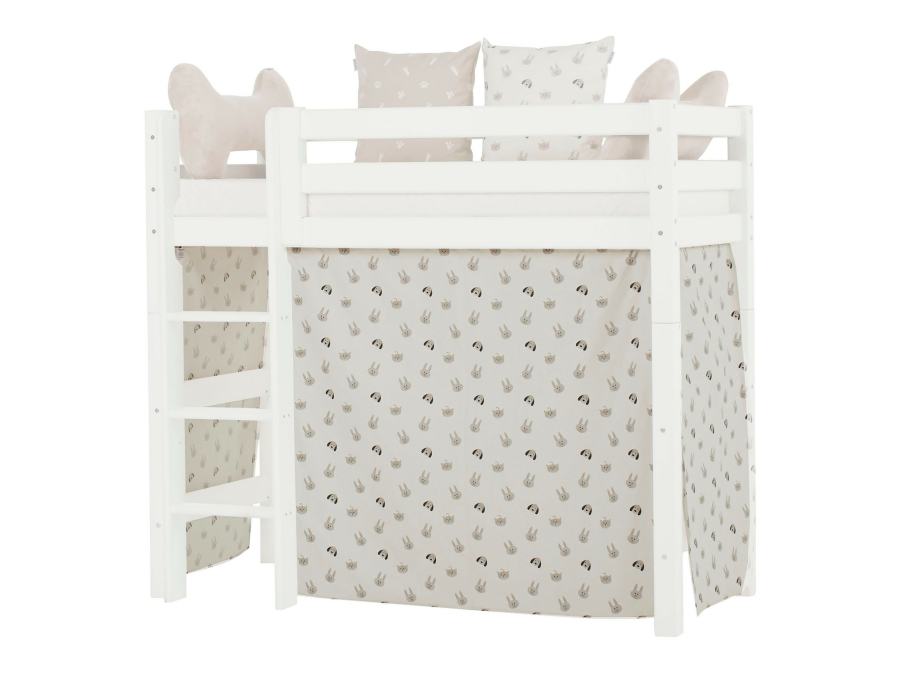 Hoppekids Pets gordijn - verhoogde halfhoogslaper 70x160 - Afbeelding 2