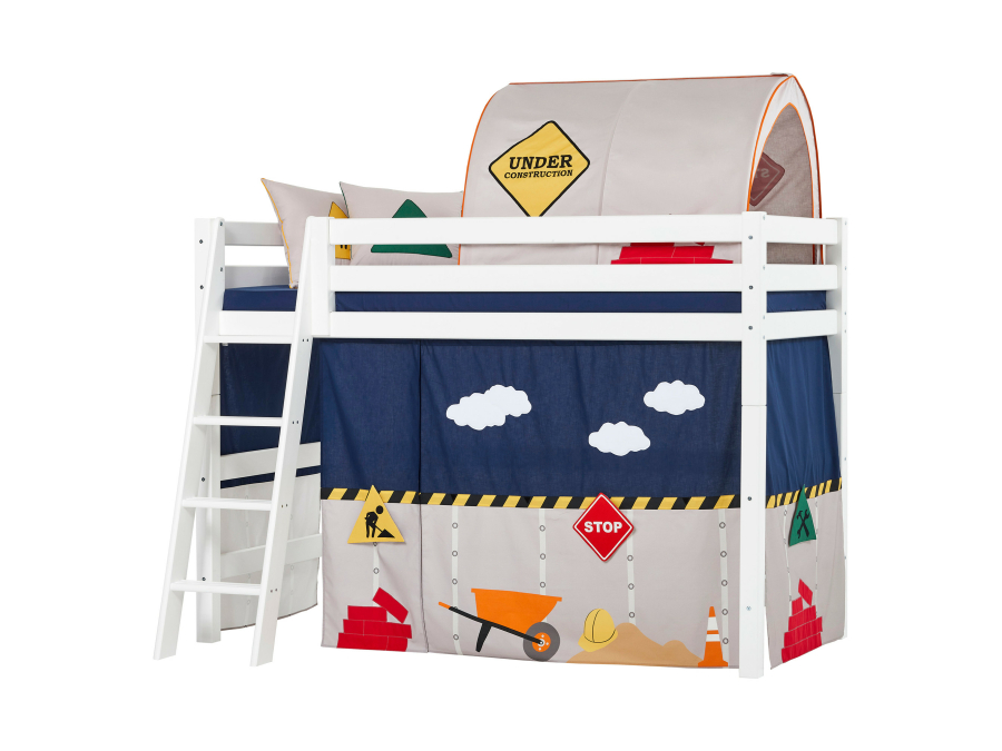 Hoppekids Construction gordijn - verhoogde halfhoogslaper 90x200 - Afbeelding 8