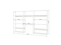 Hoppekids Storey boekenkast met bureau - 14 legplanken - 80 cm - Afbeelding 9