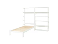 Hoppekids Storey bed 90x200 met boekenkast - 8 legplanken