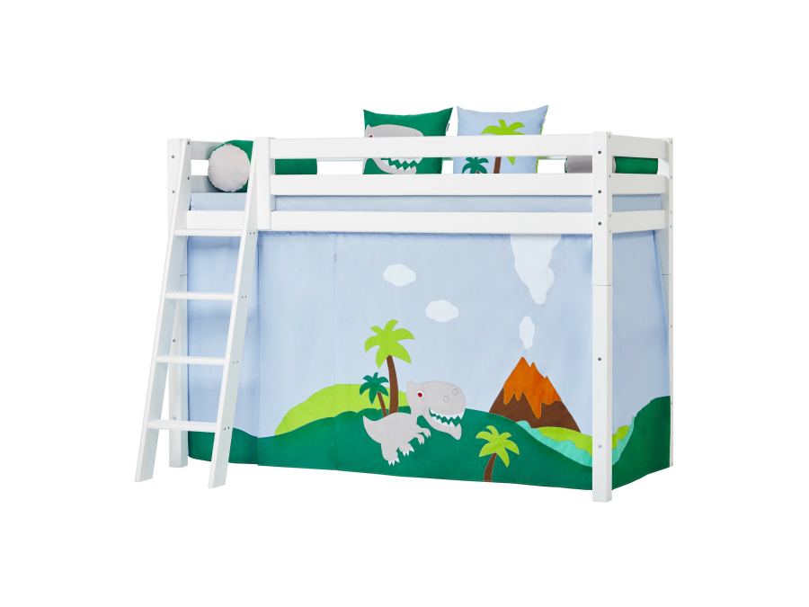 Hoppekids Dinosaur gordijn - verhoogde halfhoogslaper 90x200 - Afbeelding 4