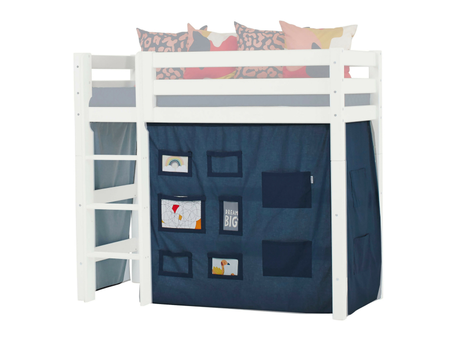 Hoppekids Creator blauw gordijn - verhoogde halfhoogslaper 70x160 - Afbeelding 2