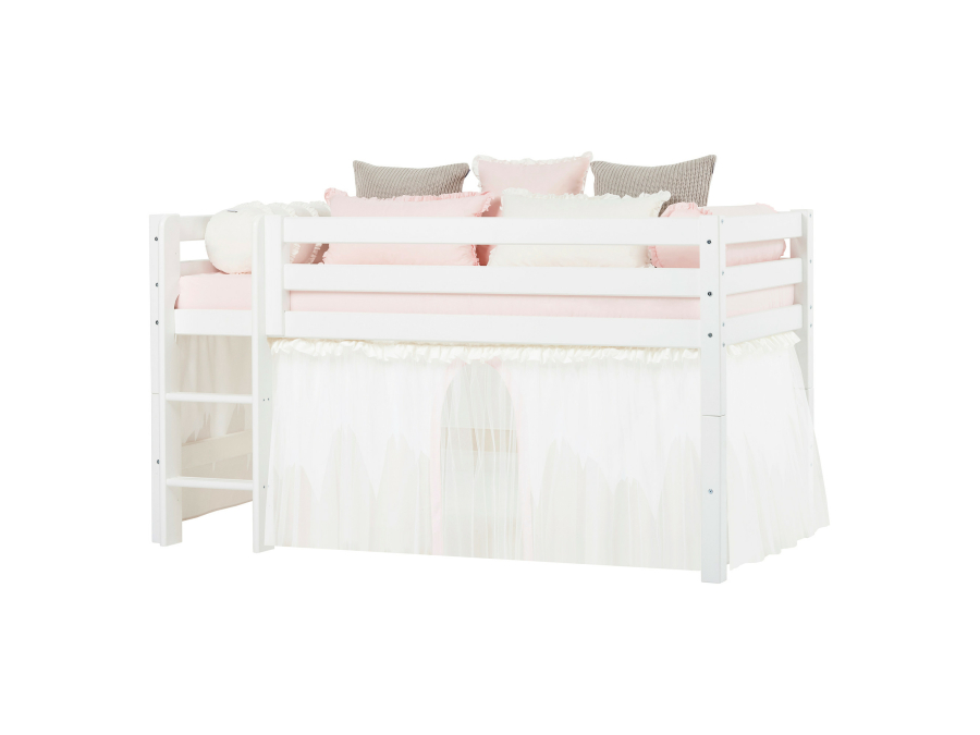 Hoppekids Winter Wonderland gordijn met tule - halfhoog en stapelbed 90x200 - Afbeelding 2