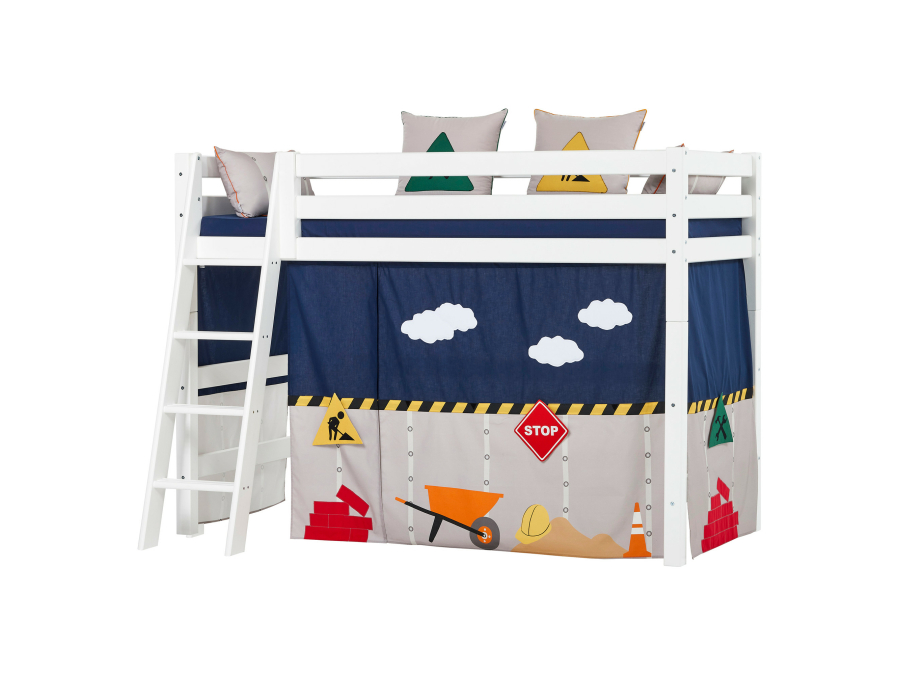 Hoppekids Construction gordijn - verhoogde halfhoogslaper 90x200 - Afbeelding 7