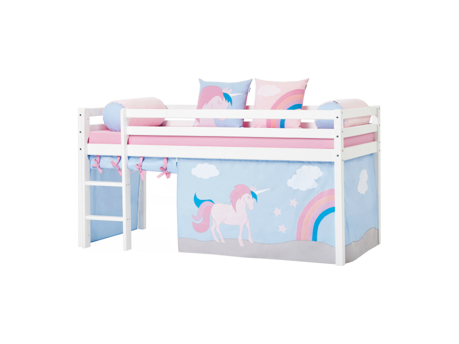 Hoppekids Unicorn gordijn - halfhoog en stapelbed 90x200 - Afbeelding 2