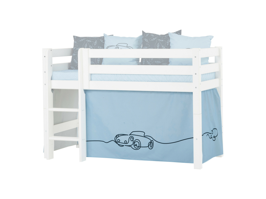 Hoppekids Cars gordijn - halfhoog en stapelbed 70x160 - Afbeelding 2