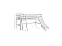 Hoppekids ECO Luxury halfhoogslaper met glijbaan 90x200 - schuine ladder - Afbeelding 8