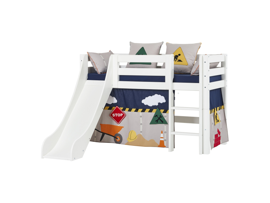 Hoppekids ECO Luxury halfhoogslaper met glijbaan 70x160 - rechte ladder - Afbeelding 5