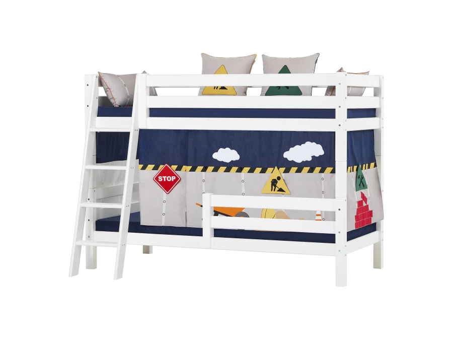 Hoppekids ECO Luxury stapelbed met uitvalbeschermer 90x200 - schuine ladder - luxe bodems - Afbeelding 4