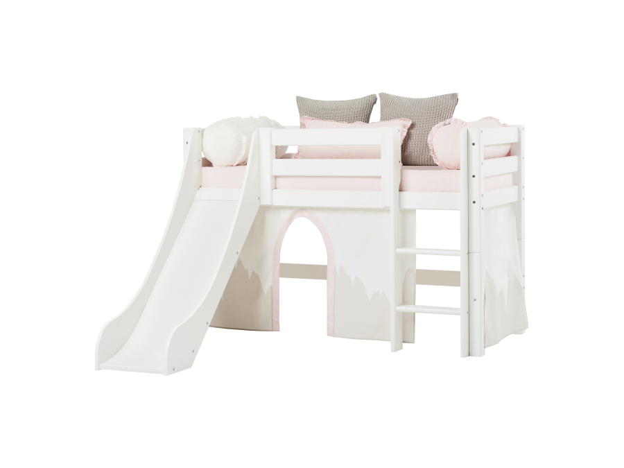 Hoppekids ECO Luxury halfhoogslaper met glijbaan 70x160 - rechte ladder - Afbeelding 4