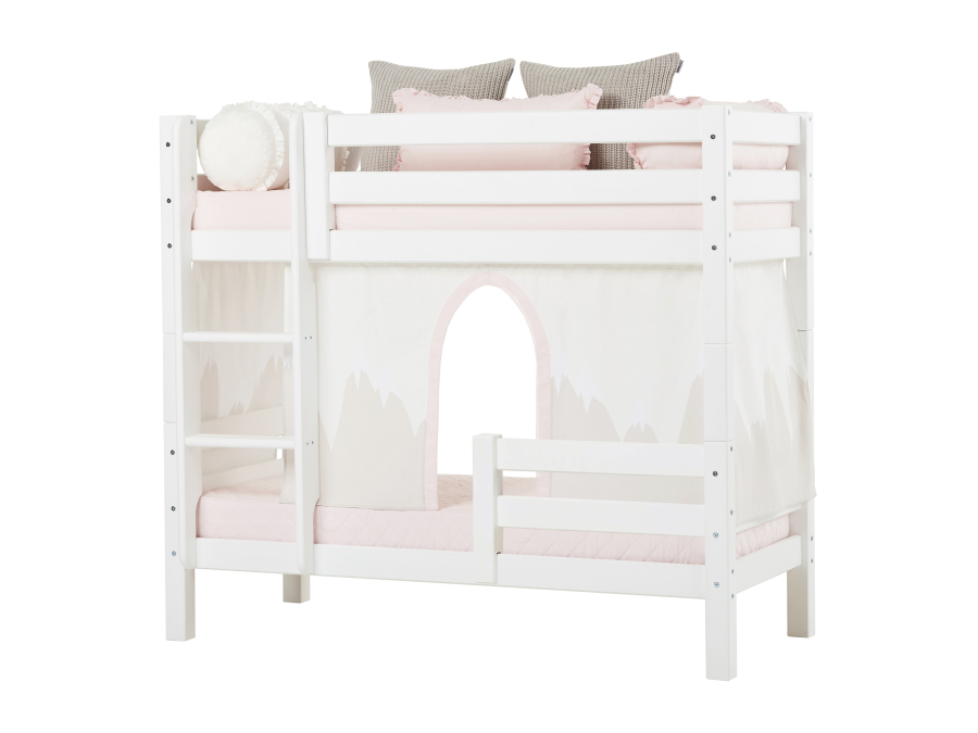 Hoppekids ECO Luxury stapelbed met uitvalbeschermer 70x160 - rechte ladder - Afbeelding 2