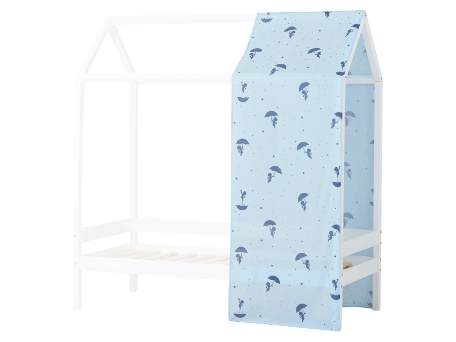 Hoppekids Ole Lukoie gordijn - huisbed 70x160 , Blauw - Afbeelding 4