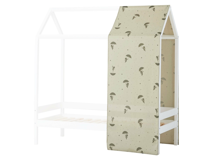 Hoppekids Ole Lukoie gordijn - huisbed 70x160 , Groen - Afbeelding 4