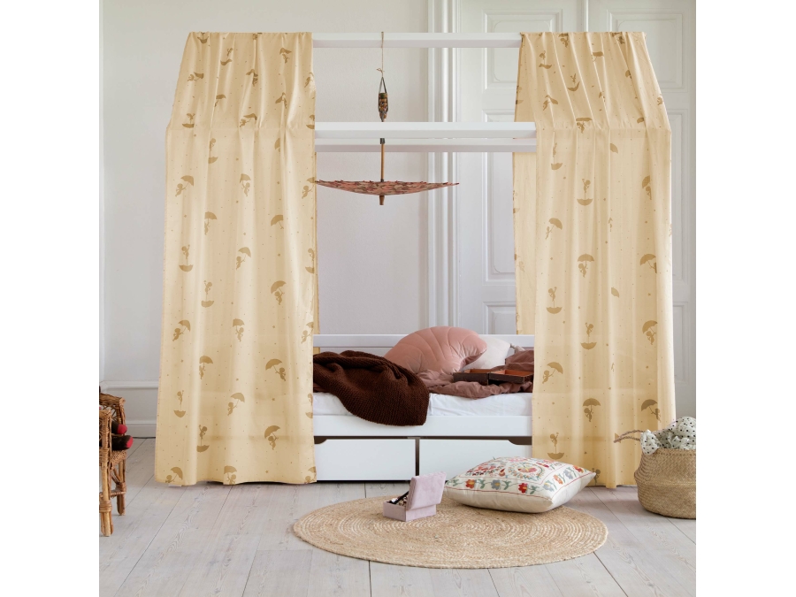 Hoppekids Ole Lukoie gordijn - huisbed 90x200 , Geel - Afbeelding 2