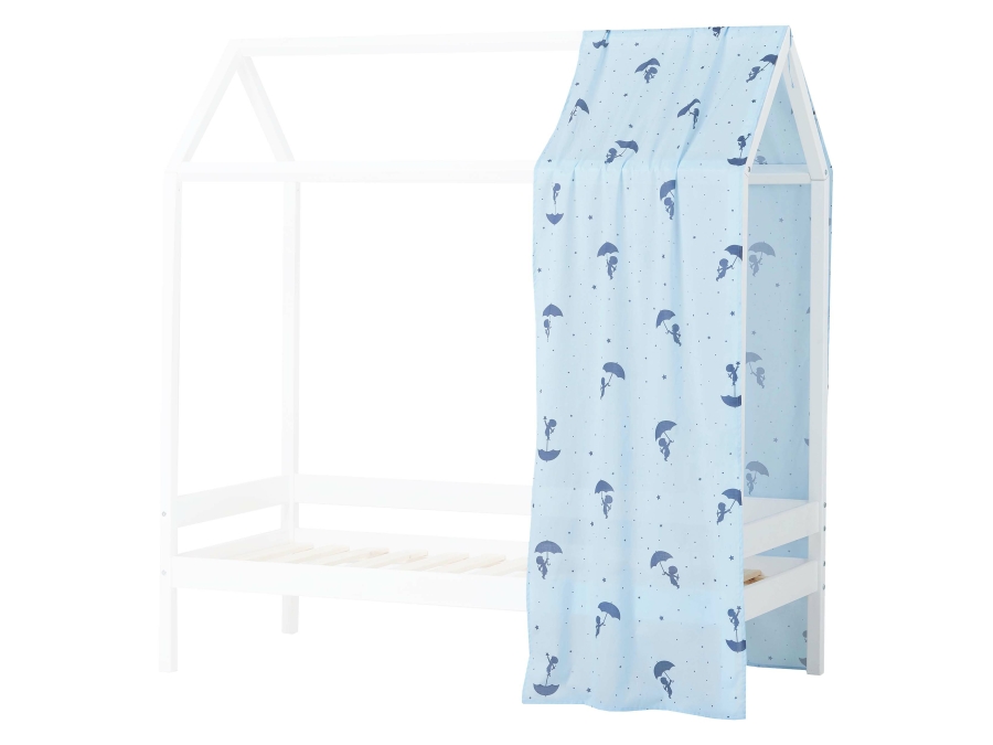 Hoppekids Ole Lukoie gordijn - huisbed 70x160 , Blauw
