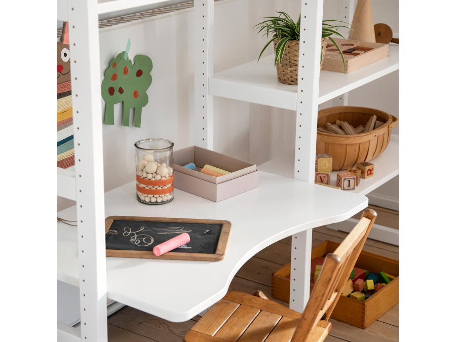 Hoppekids Storey bureau met boekenkast - 8 legplanken - 100 cm - Afbeelding 3