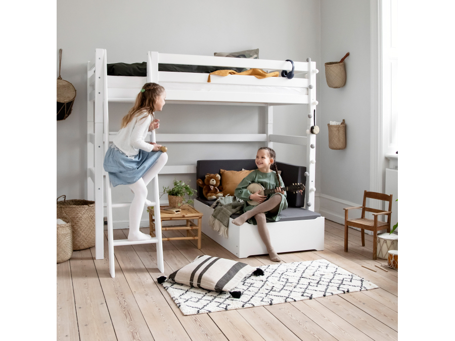 Hoppekids ECO Luxury hoogslaper 90x200 - schuine ladder - luxe bodem - Afbeelding 7