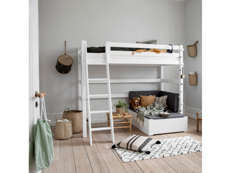 Hoppekids ECO Luxury hoogslaper 90x200 - schuine ladder - luxe bodem - Afbeelding 5