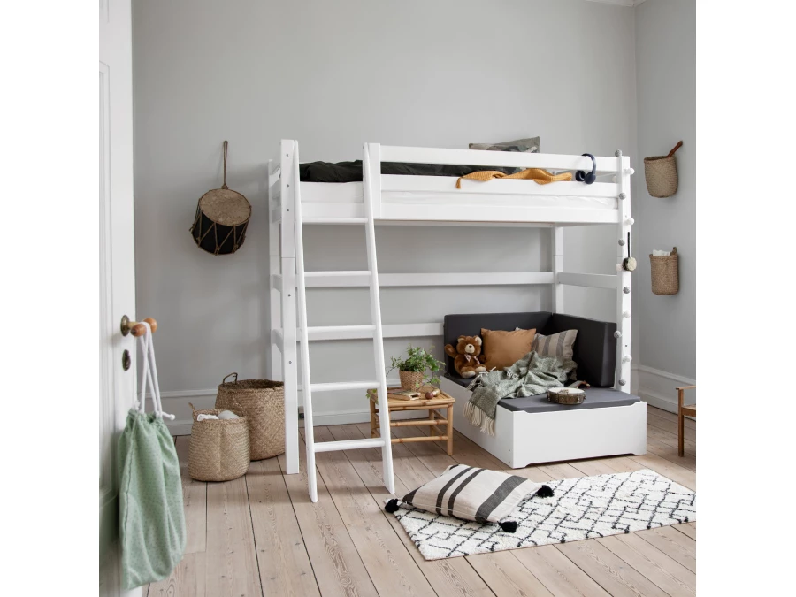 Hoppekids ECO Luxury hoogslaper 90x200 - schuine ladder - luxe bodem - Afbeelding 5