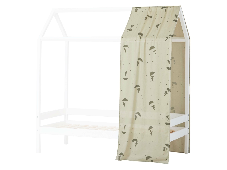 Hoppekids Ole Lukoie gordijn - huisbed 70x160 , Groen