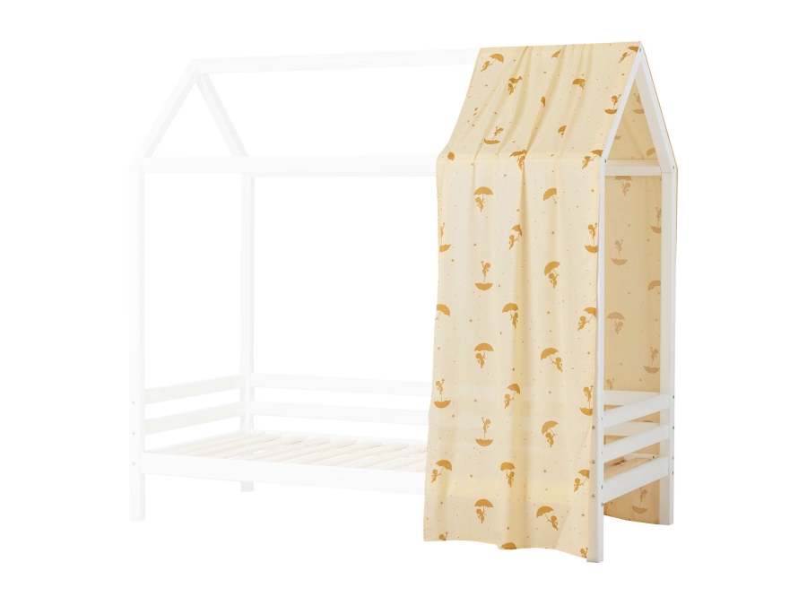 Hoppekids Ole Lukoie gordijn - huisbed 90x200 , Geel