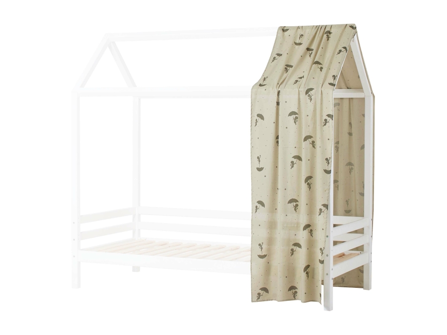 Hoppekids Ole Lukoie gordijn - huisbed 90x200 , Groen