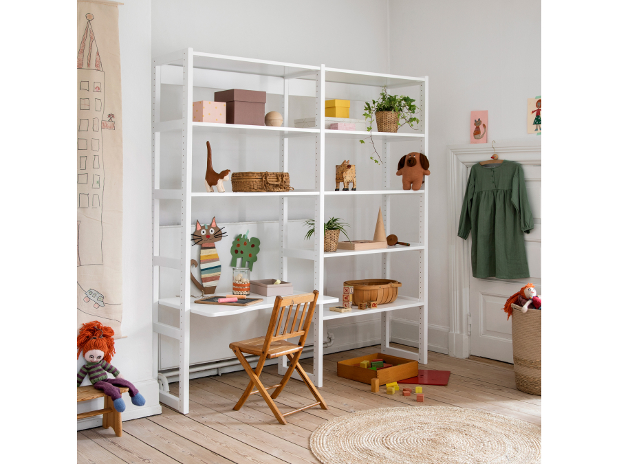 Hoppekids Storey bureau met boekenkast - 8 legplanken - 100 cm - Afbeelding 2