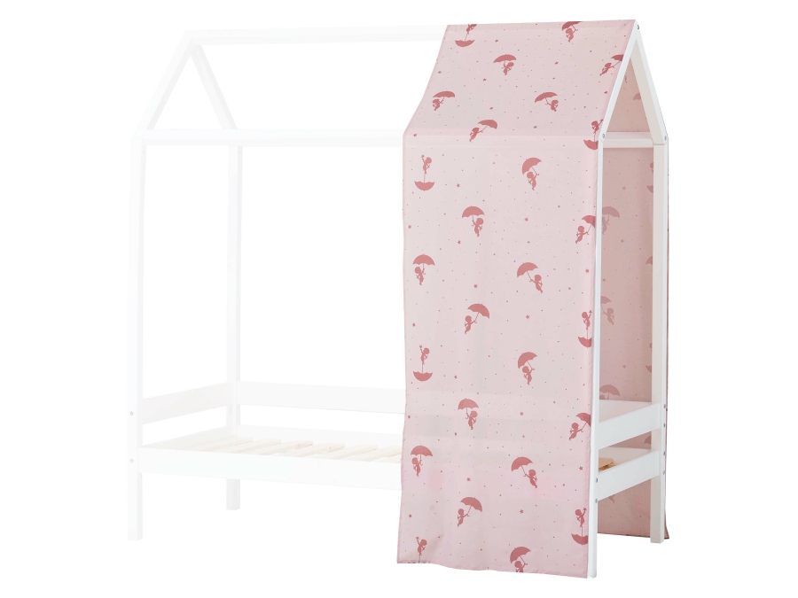 Hoppekids Ole Lukoie gordijn - huisbed 70x160 , Rood - Afbeelding 4