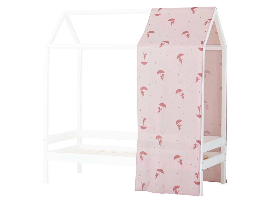 Hoppekids Ole Lukoie gordijn - huisbed 70x160 , Rood - Afbeelding 4