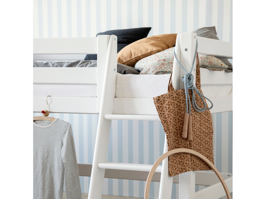 Hoppekids ECO Luxury halfhoogslaper met glijbaan 90x200 - schuine ladder - luxe bodem - Afbeelding 2