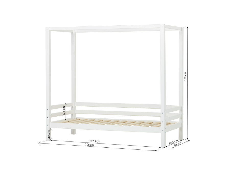 Hoppekids ECO Dream hemelbed 90x200 - wit - Afbeelding 7