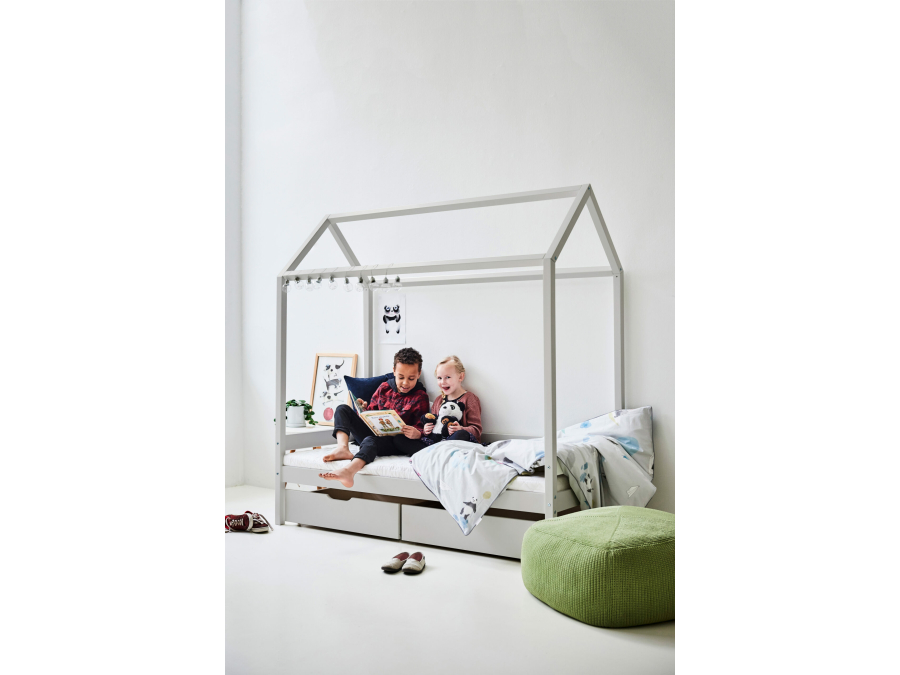 Hoppekids ECO Comfort huisbed 70x160 - Dove Grey - Afbeelding 6