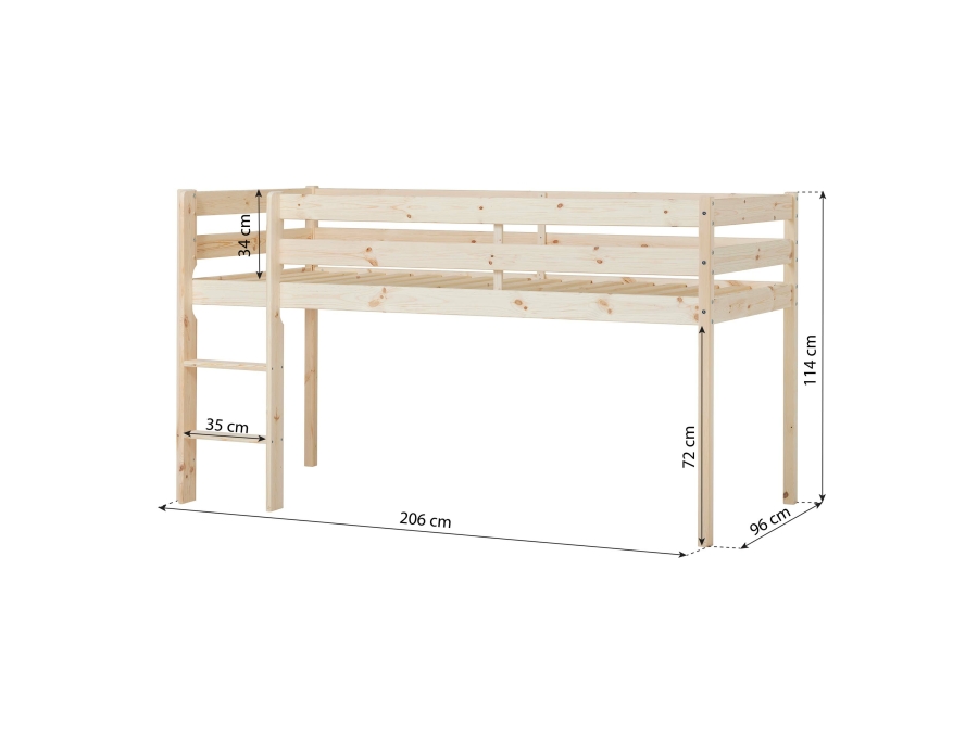 Hoppekids ECO Comfort halfhoogslaper 90x200 - Naturel - Afbeelding 4