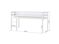 Hoppekids ECO Comfort halfhoogslaper 90x200 - Wit - Afbeelding 5