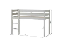 Hoppekids ECO Comfort halfhoogslaper 70x160 - Dove Grey - Afbeelding 4