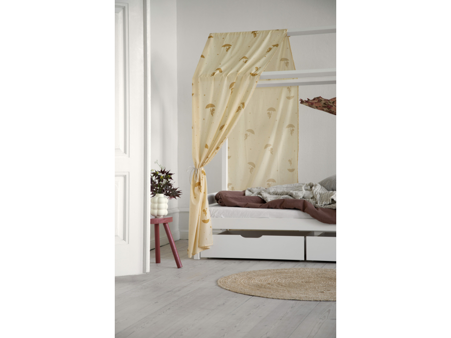 Hoppekids Ole Lukoie gordijn - huisbed 70x160 , Geel - Afbeelding 3