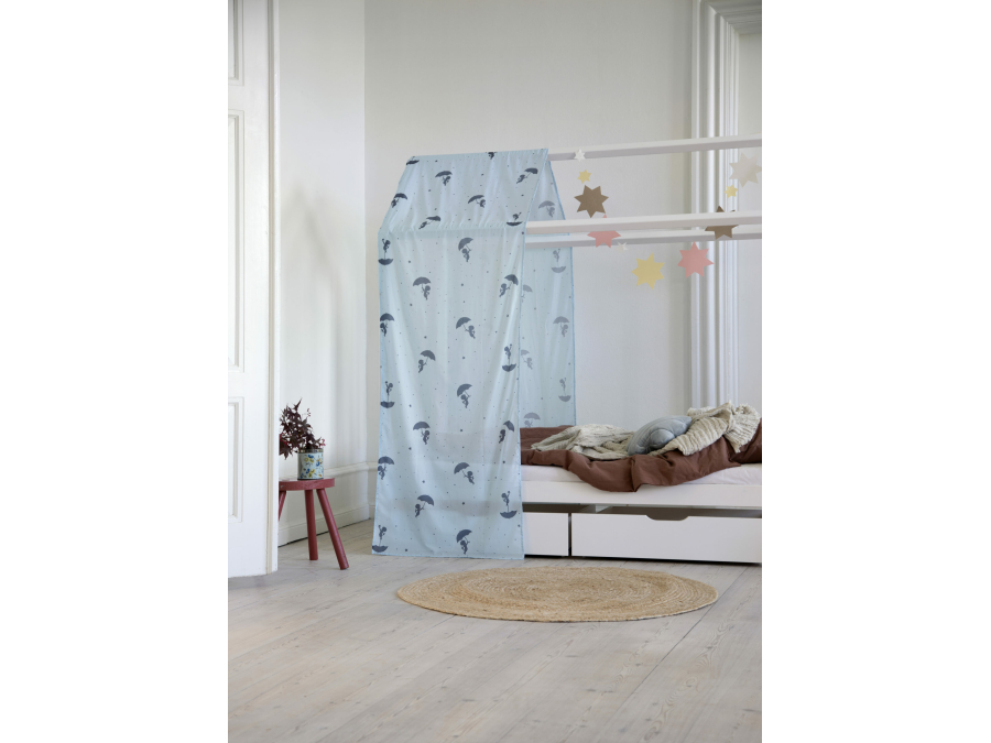 Hoppekids Ole Lukoie gordijn - huisbed 70x160 , Blauw - Afbeelding 3