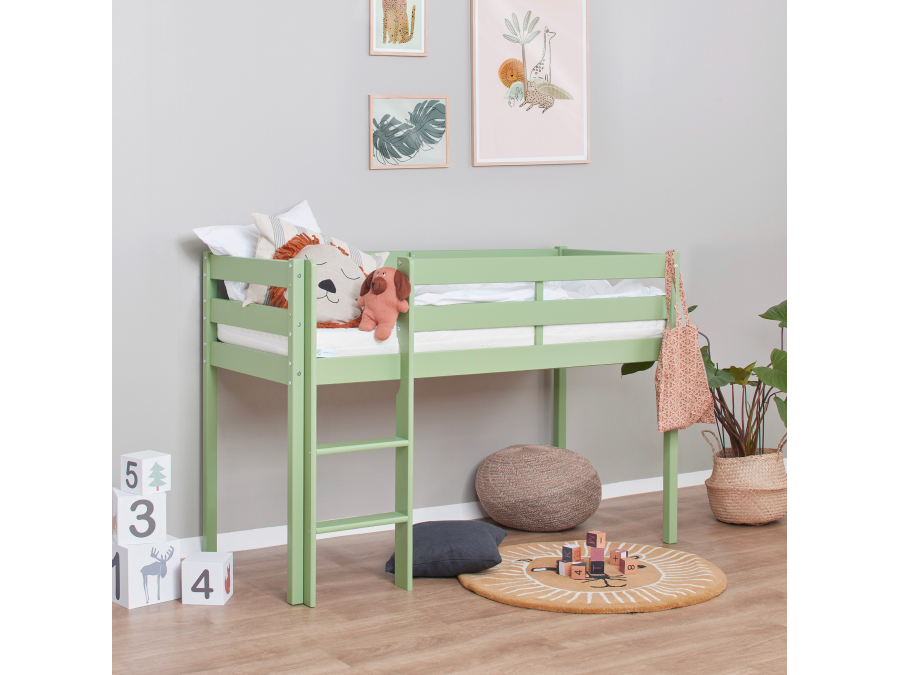 Hoppekids ECO Comfort halfhoogslaper 70x160 - Pale Green - Afbeelding 3