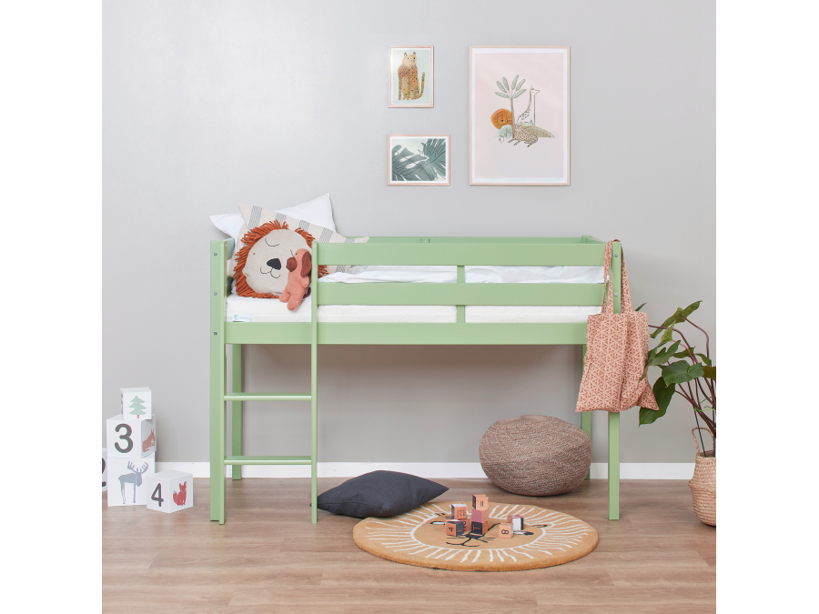 Hoppekids ECO Comfort halfhoogslaper 70x160 - Pale Green - Afbeelding 2
