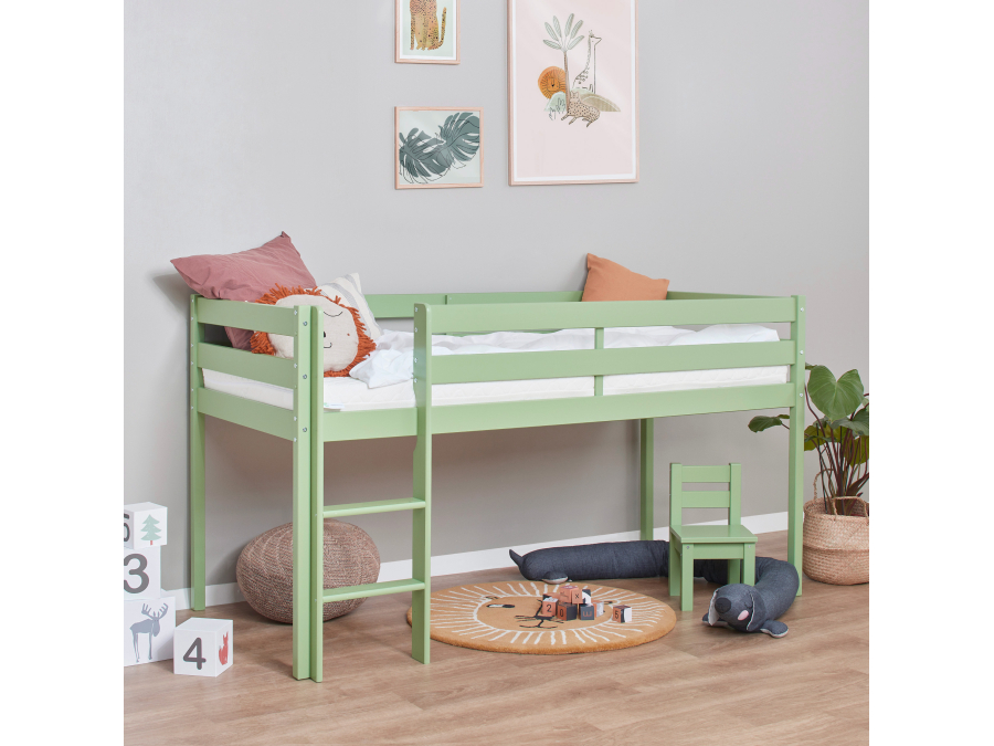 Hoppekids ECO Comfort halfhoogslaper 90x200 - Pale Green - Afbeelding 3