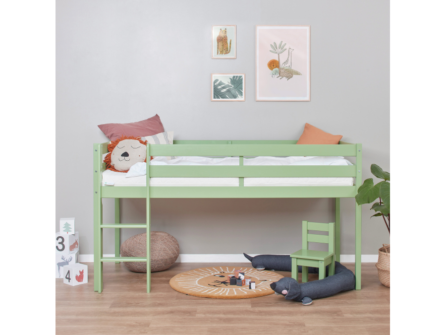 Hoppekids ECO Comfort halfhoogslaper 90x200 - Pale Green - Afbeelding 2